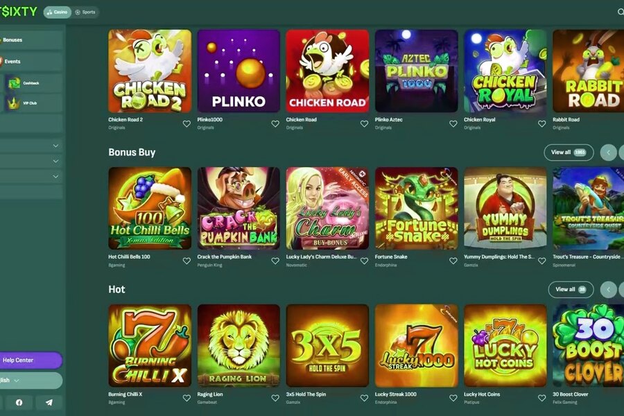 Betsixty Casino - Inloggen op uw Account